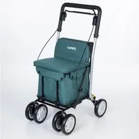 Carlett Einkaufstrolley Einkaufswagen Shopping Trolley Rollatoren für Senioren, Maximale Sitzbelastung 125 kg, 30L, Wasserdichte Tasche aus Polyester