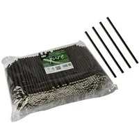 PAPSTAR GmbH Trinkhalme Strohhalm aus Papier Schwarz Cocktail Papierhalm - 15 cm lang, (500-tlg)