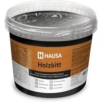 Hausa Holz-Reparaturset Holzkitt, 1kg gebrauchsfertig ausgezeichnete Füllkraft rissbeständig, 1-St., Schwarz Holzspachtelmasse Kitt für Holz, Holzspachtel/Füllmasse zum Reparieren