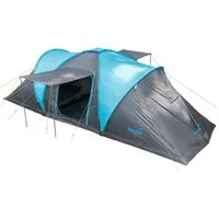 Skandika Kuppelzelt Hammerfest 4 Sleeper Protect, Campingzelt, 2 m Stehhöhe, Personen: 4 (Skandika Sleeper Technologie, Sonnendach an beiden Eingängen), eingenähter Zeltboden, 2 dunkle Kabinen, wasserdicht, Familienzelt