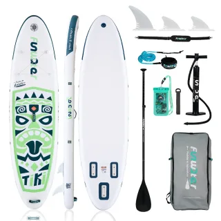 [EU Direct] FunWater Inflatable Ultra-Light (17.6lbs) Paddle Board for All Skill Levels Everything Included with Stand U