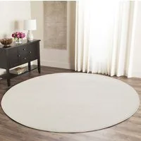 Jimri Teppich Lotus Wohnzimmer Teppich Einfarbig Kurzflor Läufer Uni, Rund, Wohnzimmer Teppich Einfarbig Kurzflor Läufer