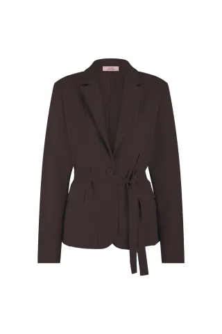 Studio Anneloes - Shiloh bonded blazer espresso - Gr. - L