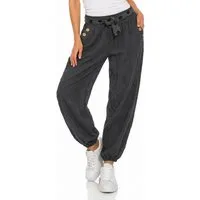 Mississhop Haremshose Leichte Baumwollhose einfarbige Hose Sommerhose Aladinhose M. 270 in Unifarbe