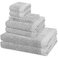ROSS Handtuch Set Harmony, Walkfrottee (Spar-Set, 8-St), 2 X Wasch- 2 X Gäste- 2 X Dusch- 2 X Handtuch im Set - Baumwolle