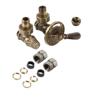 Terma Regel-Eckventil, CLASSIC ART; GZ 1/2"-Ø16x2,Ø15, GW 1/2"bronze , TGERANT03, Braun TGERANT03