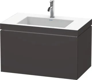 Duravit L-Cube c-bonded Set wandhängend Graphit Supermatt 800x480x500 mm - LC6917O8080 LC6917O8080