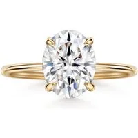 Jumpeak Verlobungsring 585er Gold, 3ct Diamant im Ovalschliff, Diamantring für Damen, D,vs1,2EX,IGI Zertifikat,Damenring,Geschenk zum Jahrestag