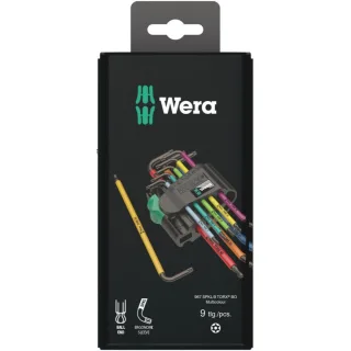 Wera 967/9 TX BO Multicolour 1 SB Winkelschlüsselsatz, BlackLaser, 9-teilig - 05073599001