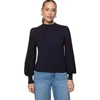 Zero Strickpullover Damen mit hohem Kragen (1-tlg) Plain/ohne Details