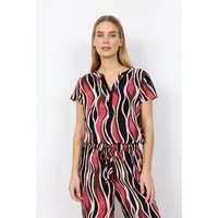 soyaconcept Shirtbluse SC-CAMMI 1 aus Viskose, normale Länge, gerader Abschluss, mit V-Ausschnitt