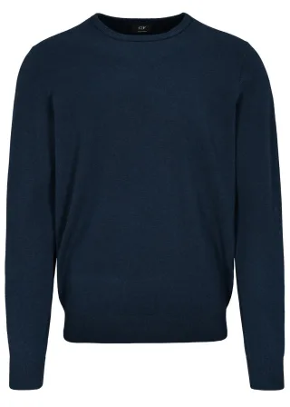 COMMANDER Finest Clothing - Rdh.-Pullover, uni dark navy - Gr. - M