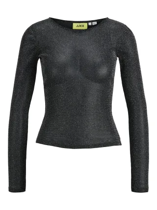 JJXX - JXMELIA MESH GLITTER LS TOP WVN black - Gr. - S
