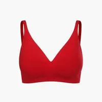 cfab (creamy fabrics) Bügelloser BH Comfort Push-Up BH-Red-M (1-tlg)
