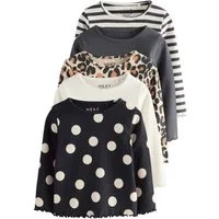 Next Langarmshirt Gerippte Langarmoberteile im 5er-Pack (5-tlg)