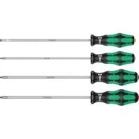 335/350/355/4 Schraubendrehersatz Kraftform Plus, lang schwarz/grün, Kraftform Plus, Lasertip