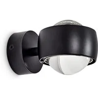 hofstein Wandleuchte »Osacca« moderne Wandlampe aus Metall in Schwarz und klaren Glas, ohne Leuchtmittel, mit Up & Down Lichteffekt, 1xG9