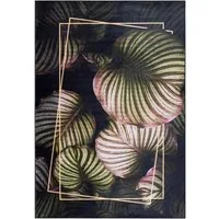 Mazovia Designteppich Modern Teppich Wohnzimmerteppich Monstera Blattmuster Grün, 80 x 150 cm, Fußbodenheizung, Allergiker geeignet, Rutschfest