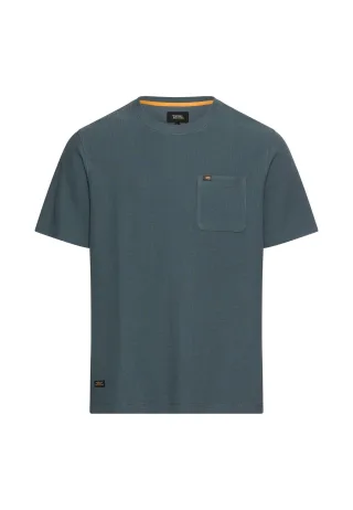 camel active - T-Shirt aus Organic Cotton tinted blue - Gr. - 3XL