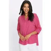 Sieh an! Klassische Bluse Longbluse 3/4-Arm
