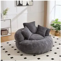 HAUSS SPOLE Schlafsofa Sitzsack Relaxsessel Posterstuhl, Extrabreit Lazy Sofa mit 3 Kissen