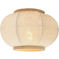 Qazqa Deckenleuchte Rob, ohne Leuchtmittel, Warmweiß, QAZQA Deckenleuchte, e27, Naturel, Stahl, Orientalisch