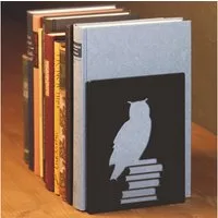 moses Buchstütze moses. libri_x, Buchstützen-Set Leseeule, 2er-Set Buchständer aus M