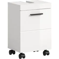 welltime Waschbeckenunterschrank AVON, Breite 40 cm, 1 Tür, 1 Einlegboden, 2 Fächer (mit Siphonausschnitt 22x8 cm, Rückwand mit Ausschitt) Badmöbel, Badschrank, Unterschrank, Waschtisch, Kommode, Bad