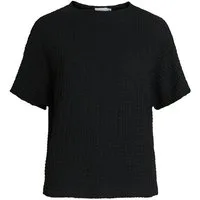 Vila Blusenshirt Hoch Geschlossener Ausschnitt VIBELINDA FUNNEL NECK S/S TOP