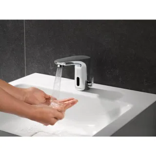 Schell Modus E Elektronische-Waschtisch-Armatur 021730699 mit Steckernetzteil 6 VDC, 100-240 VAC, 50-60 Hz, verchromt
