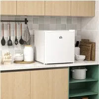HOMCOM Gefrierschrank Gefriertruhe 800-127V91WT, 48,8 cm hoch, 47 cm breit, -14 bis -24℃ 5-stufige Temperaturregelung