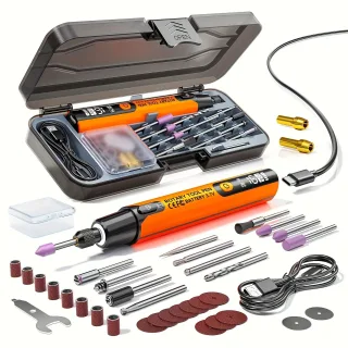 Precision Mini Cordless Rotary Tool Pen Electric Polisher Set 3.7V Rechargeable Wireless 6 Speed Adjustable 5000-16000 R