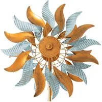 Lemodo Windspiel Windrad "Fire Flower", richtet sich nach dem Wind aus
