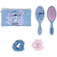 Lilo & Stitch Haarstyling-Set Stitch-Style mit Bürste, Tasche & Scrunchies, 4-tlg.