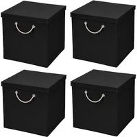 StickandShine Faltbox 4 Stück 30x30 cm perfekt für KALLAX – 19 trendige Farben zur Auswahl