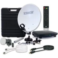 Schwaiger 719604 SAT-Antenne (35 cm, Stahl, Single LNB, hellgrau)