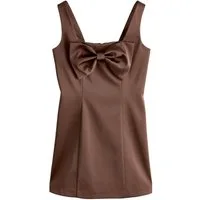 Next Minikleid Ärmelloses Minikleid mit Frontschleife (1-tlg)