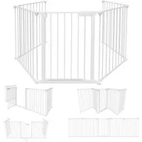 Clanmacy Kamingitter Kaminschutzgitter mit Tür 310cm,5teilig,Weiß, Metall,für Kinder&Tiere (1-tlg)