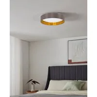 OTTO home LED Deckenleuchte Merryn, CCT - über Fernbedienung, LED fest integriert, Neutralweiß, Warmweiß, Deckenlampe Ø38 x H9 cm mit Textil-/Stoffschirm, CCT, Fernbedienung