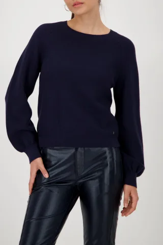 monari - Baumwoll-Strickpullover night sky - Gr. - 38