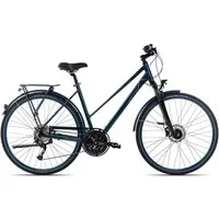 Bergrausch Trekkingrad Matterhorn Trapez, 27 Gang Shimano Alivio Schaltwerk, Kettenschaltung, Damenrad 28 Zoll blau