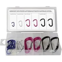 Toolland Karabiner KARABINER-SET - ALUMINIUM - 12-tlg HAS09