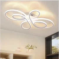 ZMH LED Deckenleuchte Wohnzimmer Modern Schmetterlingforming, Hochwertige Material, LED fest integriert, Warmweiß, Design Deckenbeleuchtung Groß für Esszimmer Büro Küche