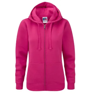 Russell Damen Premium Authentic Zipped Hoodie (3-Lagen-Gewebe) (Fuchsia)