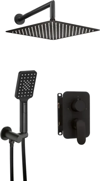 Neuesbad Serie 100 Unterputz Dusch-Set, Oberfläche: schwarz matt NB1DEBXYZNGAM1