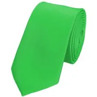 Fabio Farini Krawatte Herren Krawatte Grün - verschiedene Grüne Männer Schlips in 6cm (ohne Box, 1-St., Unifarben) Schmal (6cm), Hellgrün - Emerald