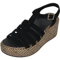 Fitflop PLATFFORMS GRAPHIC-WEAVE SUEDE FISHERMAN SANDALS Sandalette Black