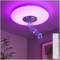 Reality Leuchten LED Deckenleuchte, LED-Leuchtmittel fest verbaut, Kaltweiß, Warmweiß, Neutralweiß, Tageslichtweiß, Farbwechsel, Deckenlampe Schlafzimmerleuchte RGB LED Dimmer Bluetooth Musik