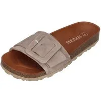 VERBENAS Reiko velour Pantolette Piedra