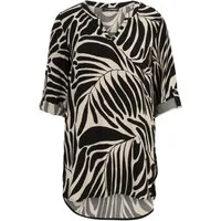 Doris Streich Klassische Bluse mit Blätter-Muster